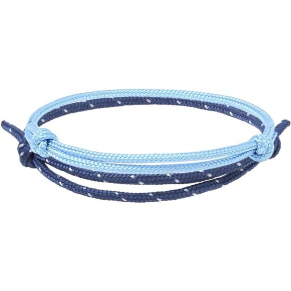 Waterproof braided rope bracelet set adjustable nautical surfer beach jewelry